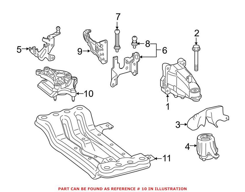 Mercedes Transmission Mount 2052404200